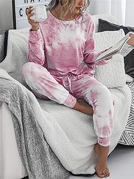 Doaraha Women's Jogger Set Pajama Sets Active Sweatsuits Long Sleeve Pullover Sweatpants 2 Pcs Lo... | Amazon (US)