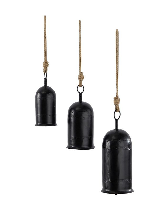 Rosemary Lane Gold-Tone Metal Bohemian Decorative Cow Bell with Jute Hanging Rope Set 3 Pieces & ... | Macys (US)