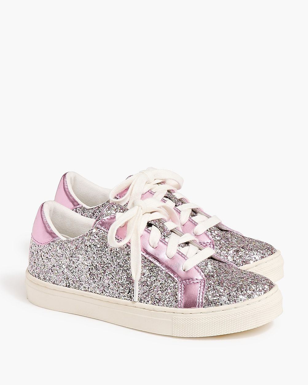 Girls' glitter lace-up sneakers | J.Crew Factory