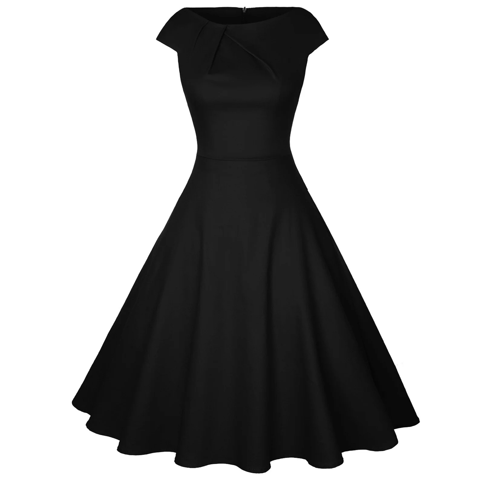 knqrhpse Casual Dresses For Women Women's Short Sleeve Elegant A-Line Party Wedding Guest Swing D... | Walmart (US)