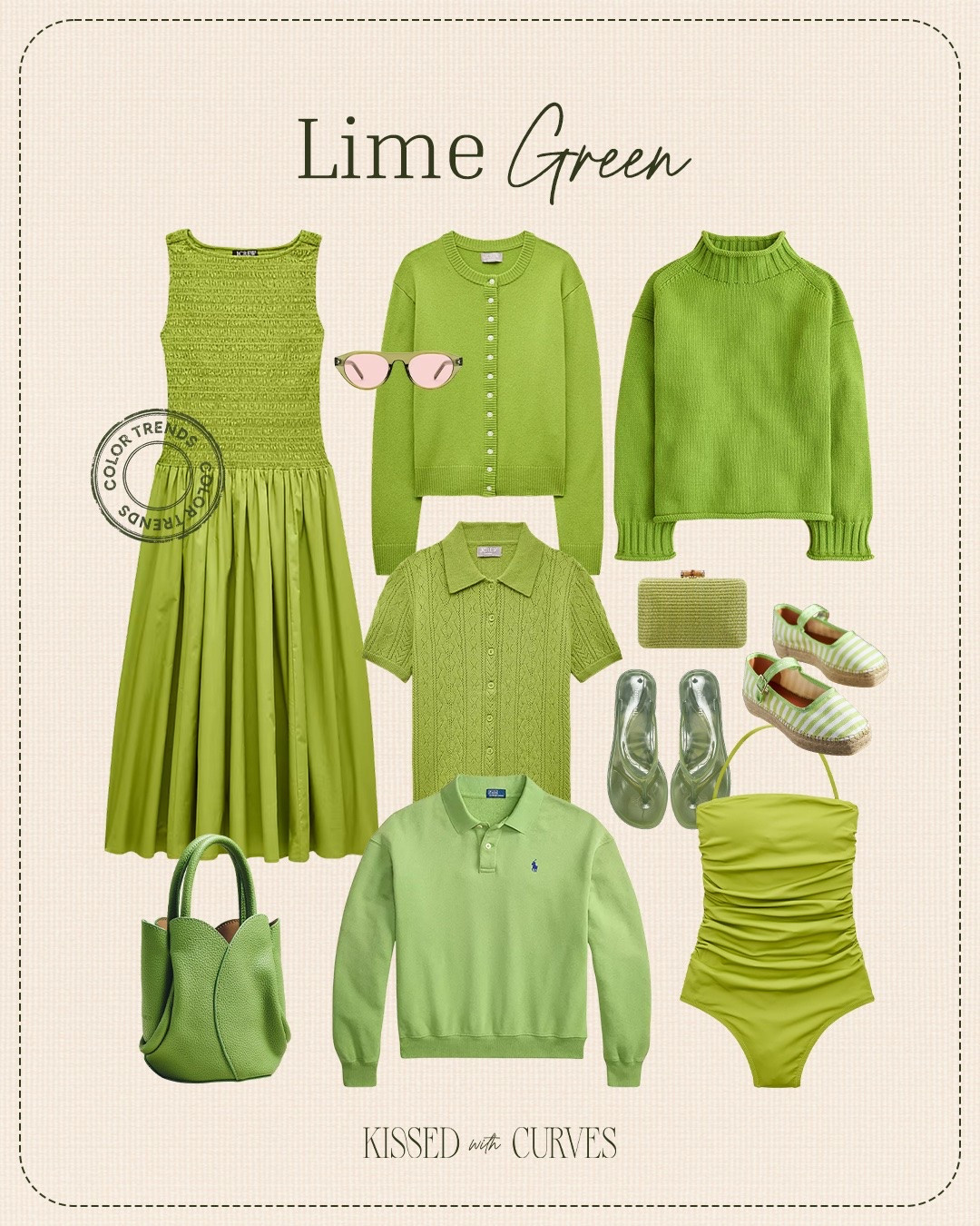 2026 Color Trend - Lime Green

Lots of fun pieces to create spring and summer outfits! Sweaters, dressses, tops, sweatshirts, swimsuits, shoes, bags and accessories!

Spring outfits 2026, travel outfits, work outfits, business casual workwear, work outfits, spring dresses, date night outfits, summer outfits, vacation outfits beach

#LTKOver40 #LTKWorkwear #LTKTravel