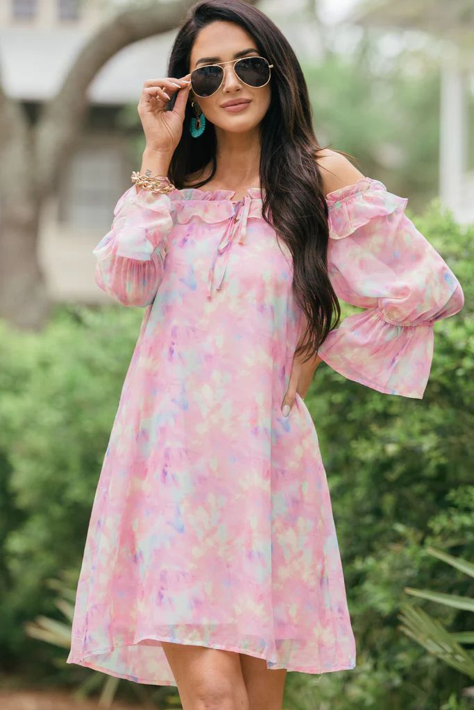 Feel The Love Pink Watercolor Dress | The Mint Julep Boutique
