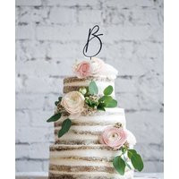 Personalized Letter Cake Topper Wooden Wedding Engagement Decor Decoration For Dessert | Etsy (US)
