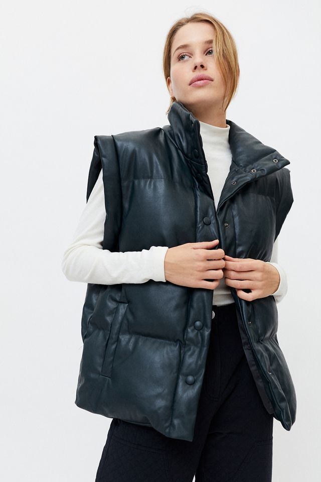 BLANKNYC Easy Street Faux Leather Vest | Urban Outfitters (US and RoW)