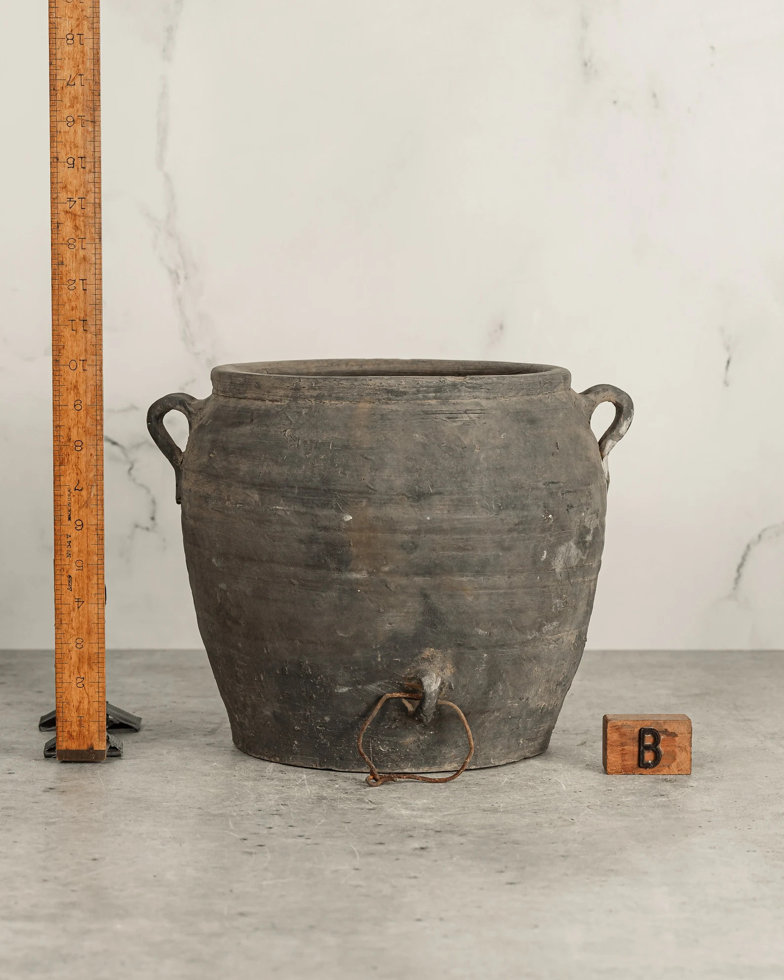 Large / Medium Vintage Black Grey Pot with Handles free Shipping - Etsy | Etsy (US)