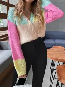 Color-block Cable Knit Drop Shoulder Cardigan SKU: sw2107010887531744(100+ Reviews)$19.99$18.99Jo... | SHEIN