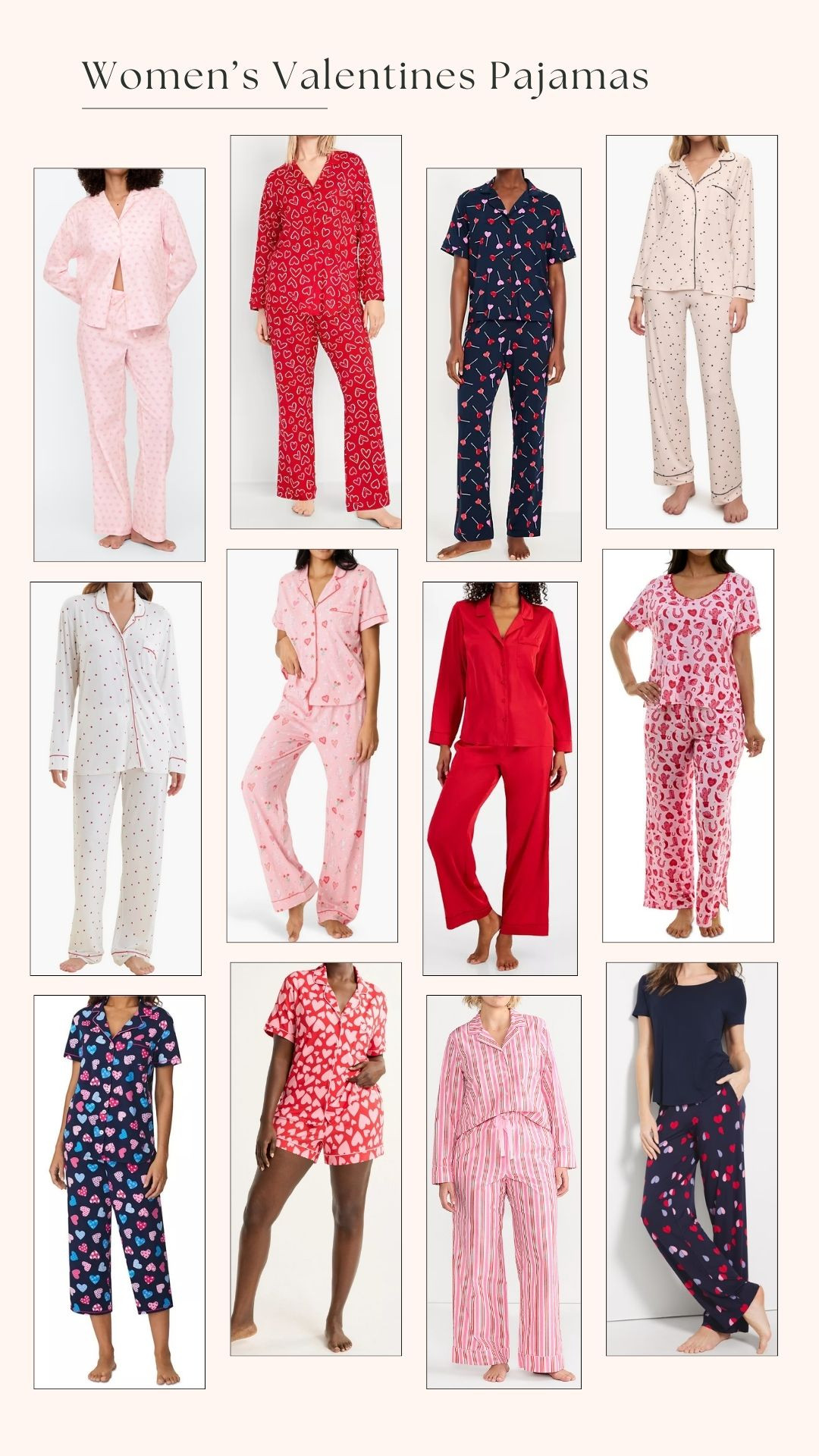 Women's Valentine's Day Pajamas. Heart Pajamas. Pink Pajamas. Red Pajamas. Pajama Sets. Pink Hearts Oversized Poplin PJs. Navy Blue with Hearts Short Sleeve Pant Set. Red and Pink Knit Notch Collar Top and Shorts Pajama Set. Pink Striped Women's Cotton Poplin 2 Piece Pajama Set. Pink Valentine's Fairytale Pajama Set. Red Women's 2-Pc. Piped-Trimmed Satin Pajama Set. Women's Cropped Short-Sleeve Pajama Set. White with Red Hearts Stretch Modal Pajamas. Pink Whimsy Cotton Blend Pajamas. Pink with Black Hearts  Jersey Knit Pajamas. Red Knit Jersey Pajama Pant Set. Navy Blue with Heart Suckers Classic Pajama Pant and Short Sleeve Shirt Set. 

 #LTKGiftGuide #LTKSeasonal