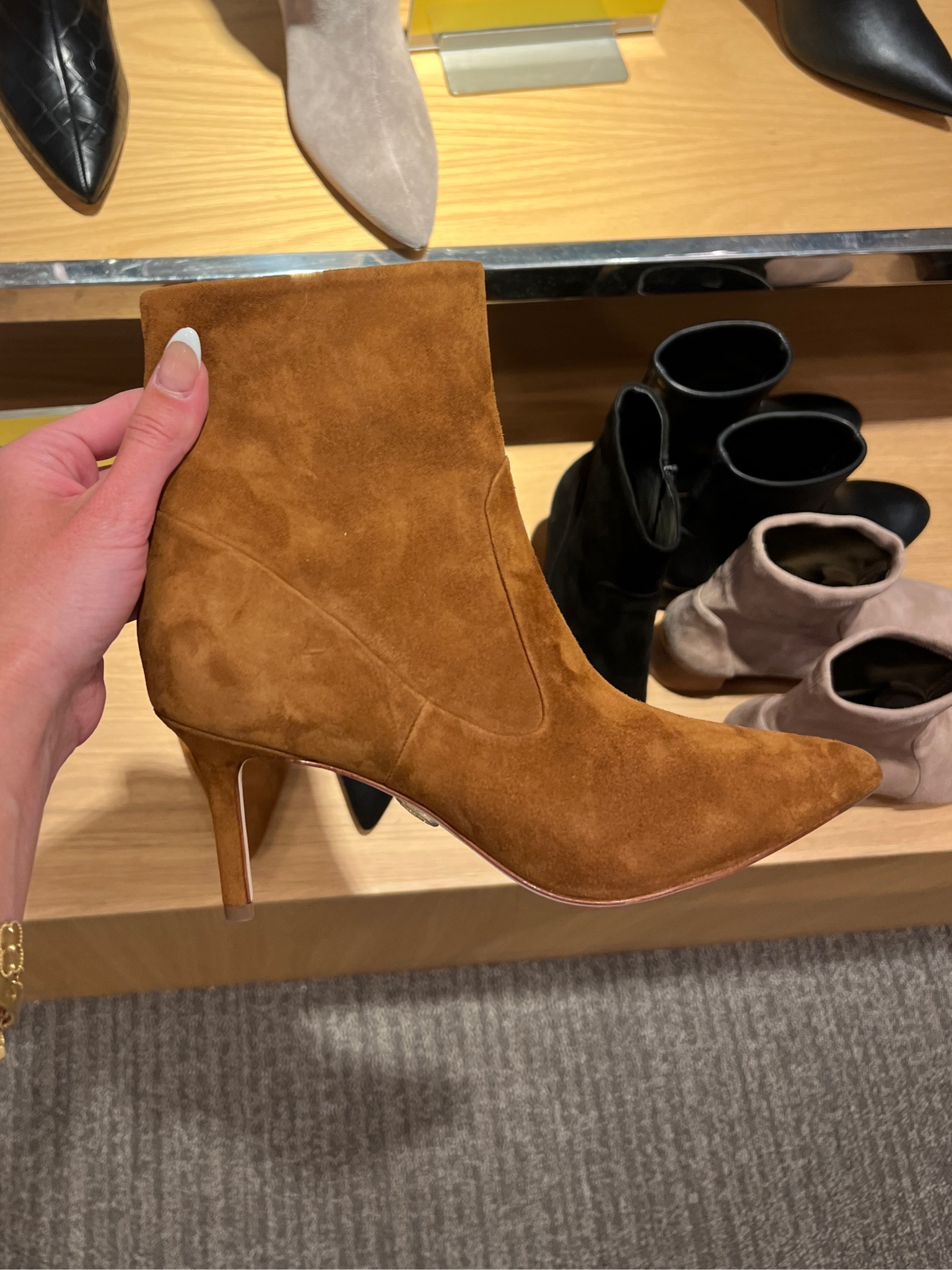 Perfect teal height for a booty. I love these in this color and also in black. 

#LTKxNSale #LTKSaleAlert #LTKShoeCrush