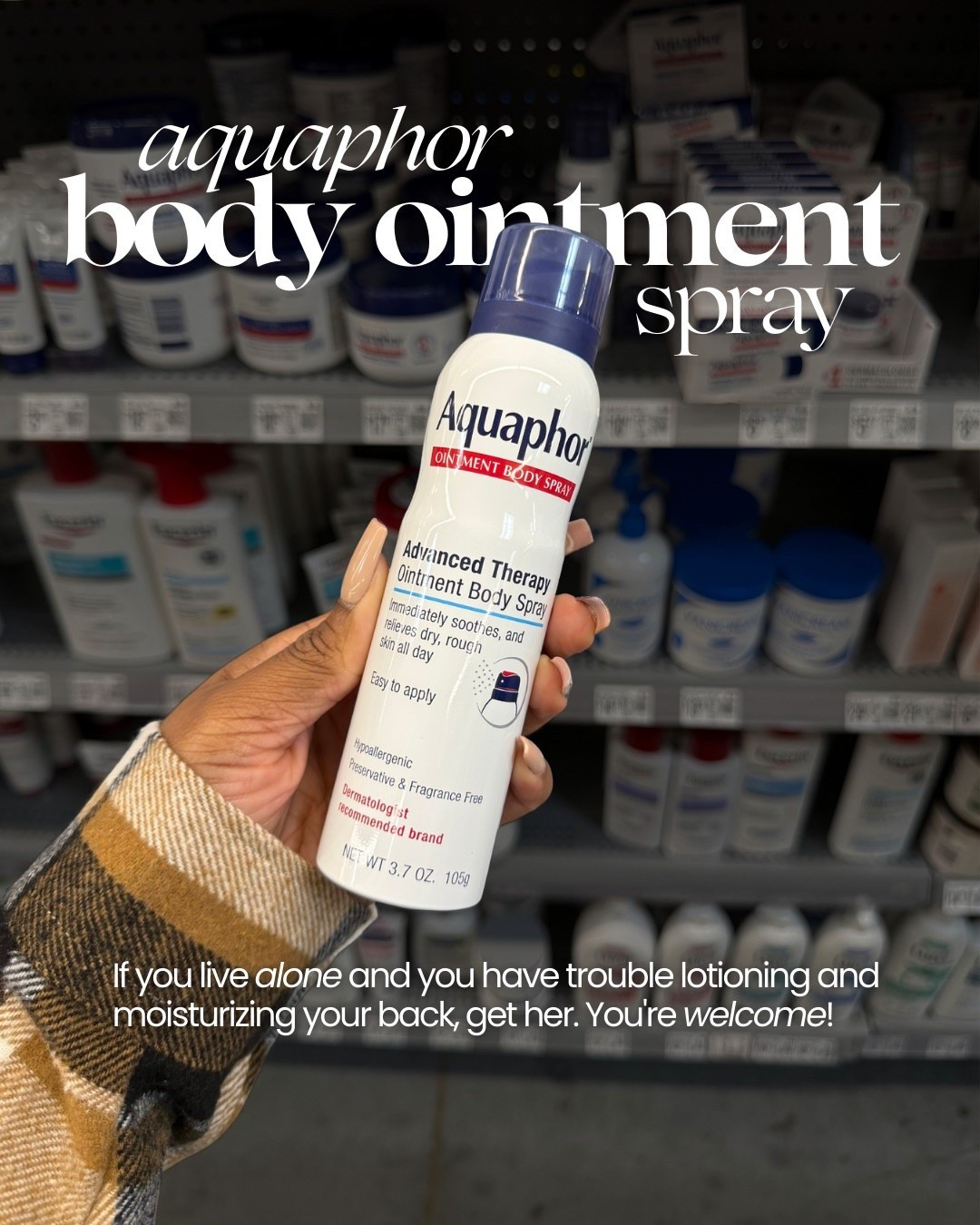 If you live alone and struggle to moisturize your back, this Aquaphor spray on body ointment is a must🤍

#LTKselfcare #LTKBeauty #LTKPlusSize