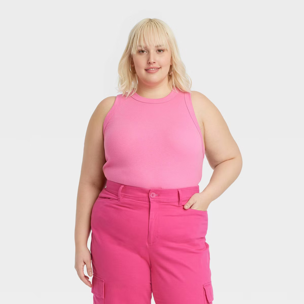 Women's Slim Fit High Neck Tank Top - Ava & Viv™ | Target