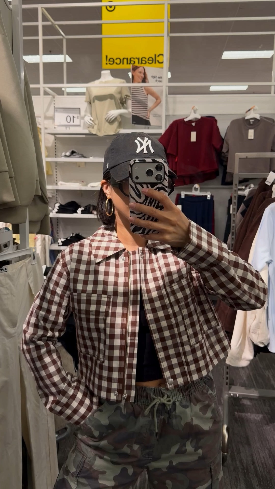 Cute brown gingham jacket from target! Wearing size S. 

#LTKgrwm #LTKootd #LTKSwim