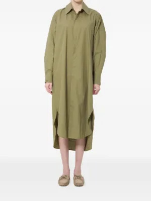 The Frankie Shop Bloom Organic Cotton Shirt Midi Dress | Green | FARFETCH BH | Farfetch Global