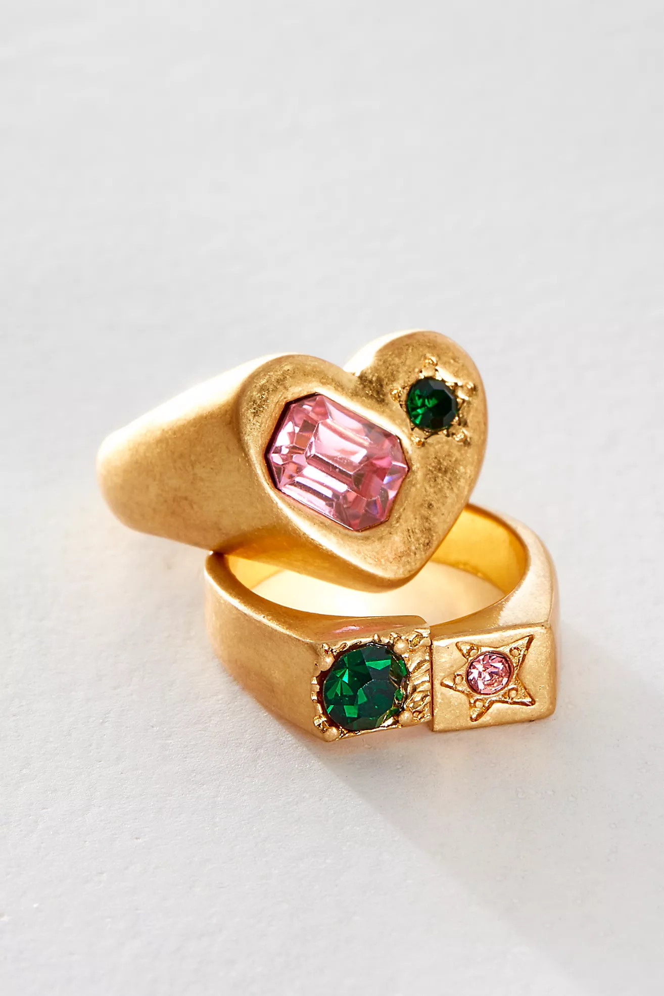 14k Gold Plated Secret Admirer Ring Set | Free People (Global - UK&FR Excluded)