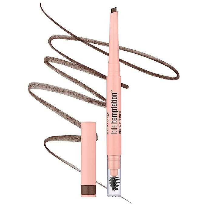 Maybelline Total Temptation Eyebrow Definer Pencil, Medium Brown, 1 Count | Amazon (US)