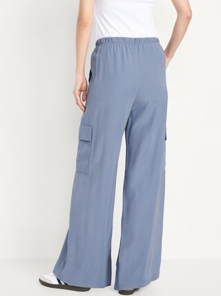 Extra High-Waisted Drapey Cargo Super Wide-Leg Pants | Old Navy (US)