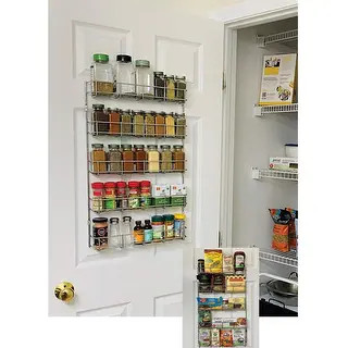 Evelots Spice Rack-5 Shelves-Wall/Door Mount-No Rust-Easy Clean-Up to 40 Bottles - Set of 1 (Set of  | Bed Bath & Beyond