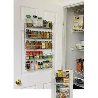 Evelots Spice Rack-5 Shelves-Wall/Door Mount-No Rust-Easy Clean-Up to 40 Bottles - Set of 1 (Set of  | Bed Bath & Beyond
