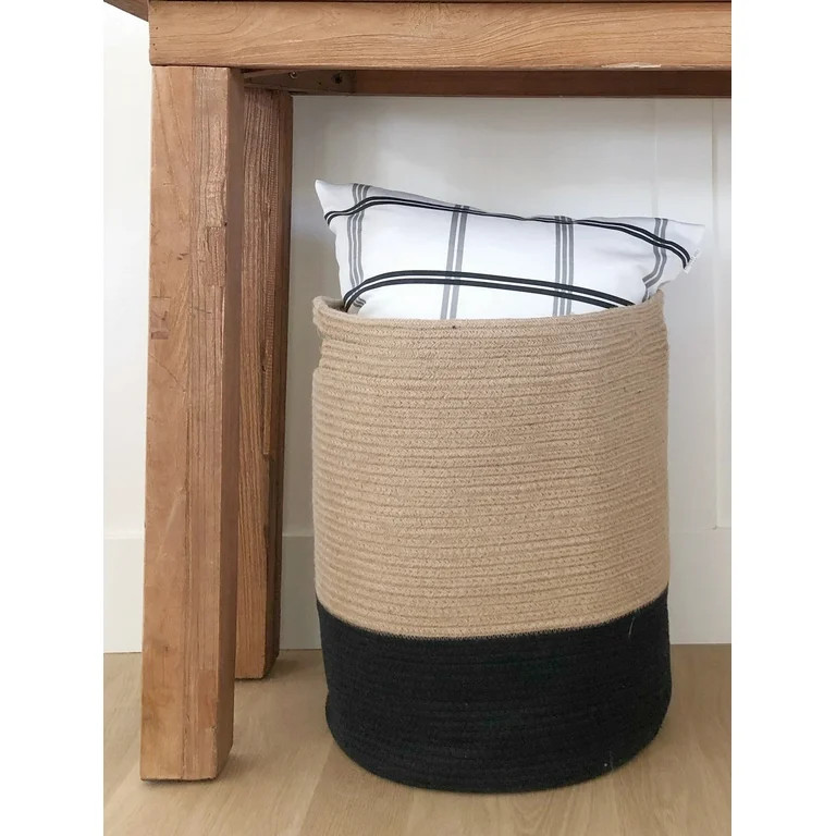 Chloe and Cotton Large & Tall Laundry Hamper for Storage - Jute Black - XL, 19" H x 16" D - Walma... | Walmart (US)