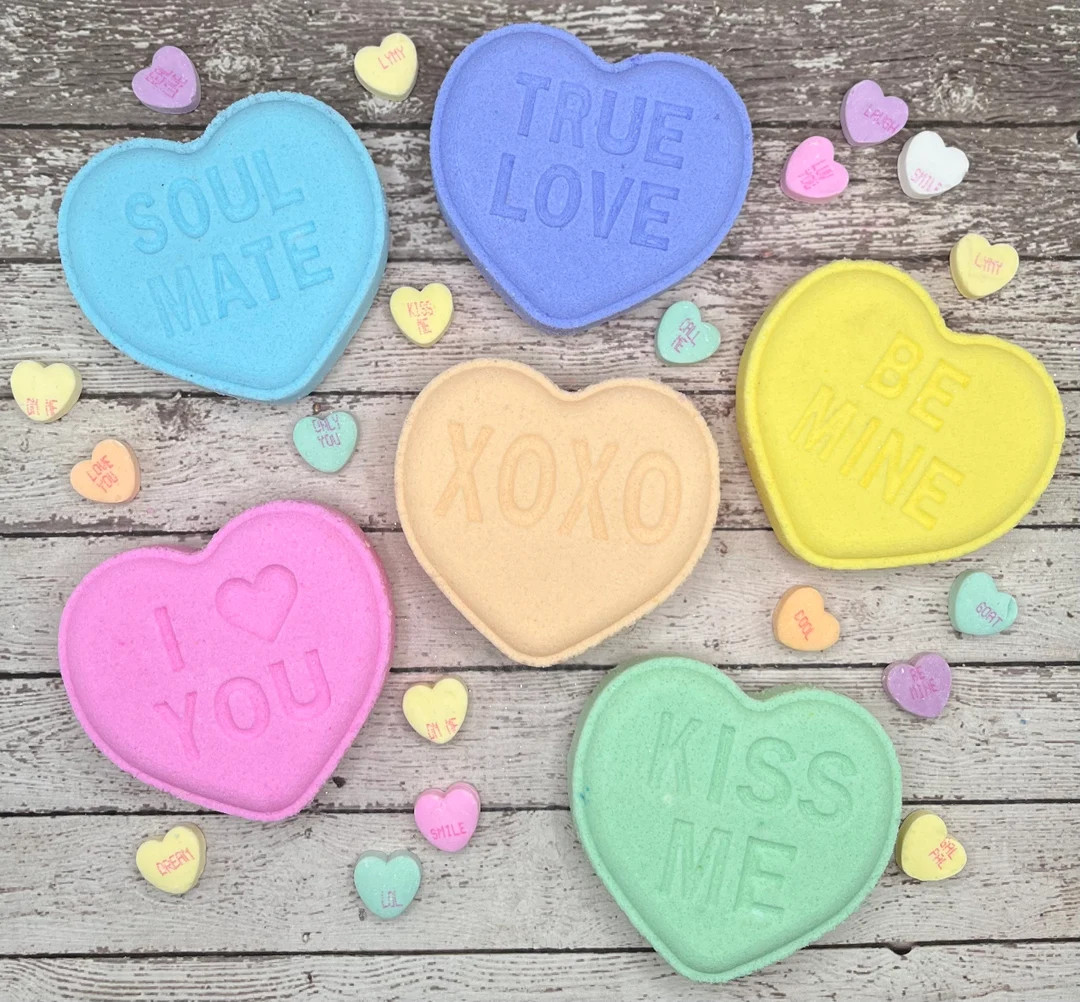 Conversation Heart Bath Bombs |Bubble Bath Bomb | Gifts for Kids | Kids Bath Bombs | Fun Bath Bom... | Etsy (US)