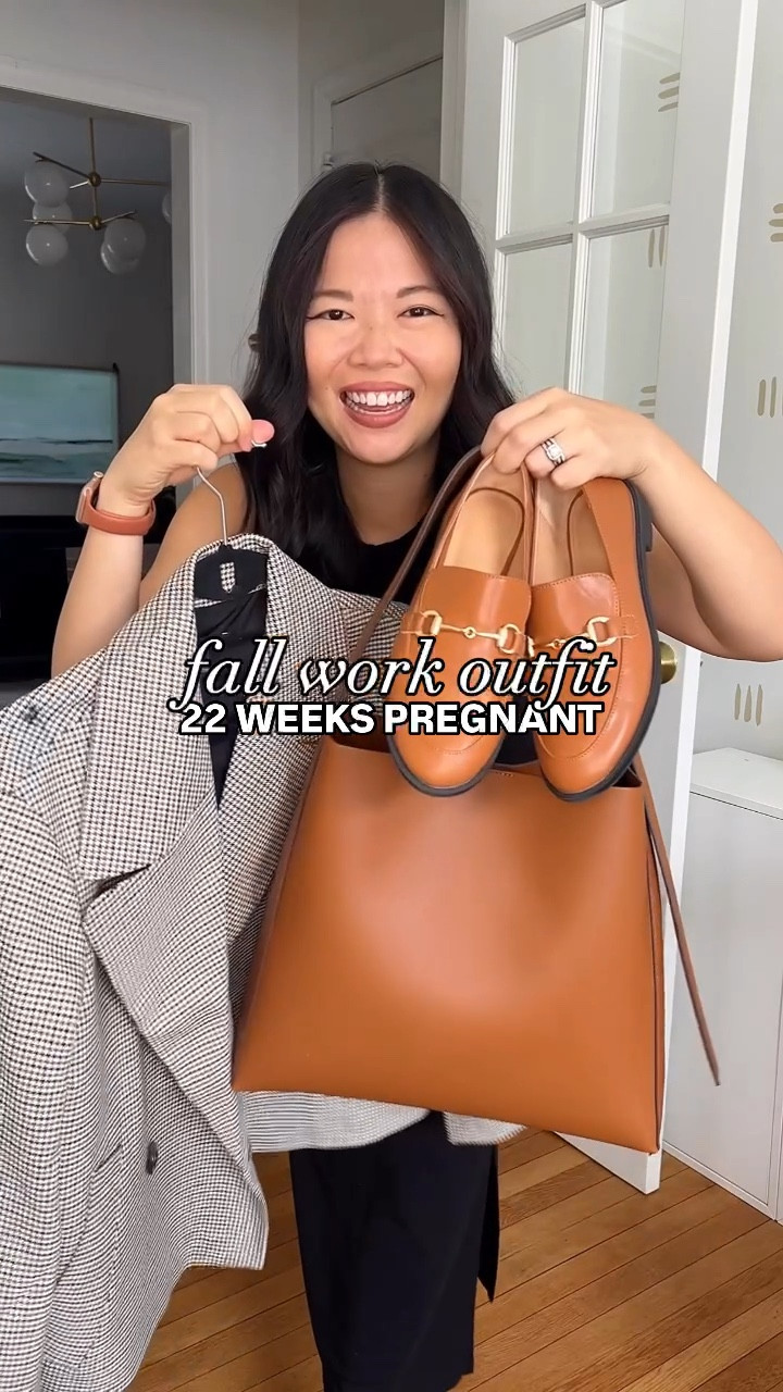 Maternity work outfit (22 weeks pregnant)

Black tank dress (XSP - non-maternity, but bump friendly)
Houndstooth jacket (SP)
Brown loafers (TTS)
Brown tote bag

Ann Taylor blazer
Amazon fashion
Loft dress
Black dress
Second trimester outfit
Bump friendly dress
Neutral outfit
Fall work outfit

#LTKBump #LTKStyleTip #LTKWorkwear