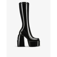 Spice faux-leather knee-thigh heeled boots | Selfridges