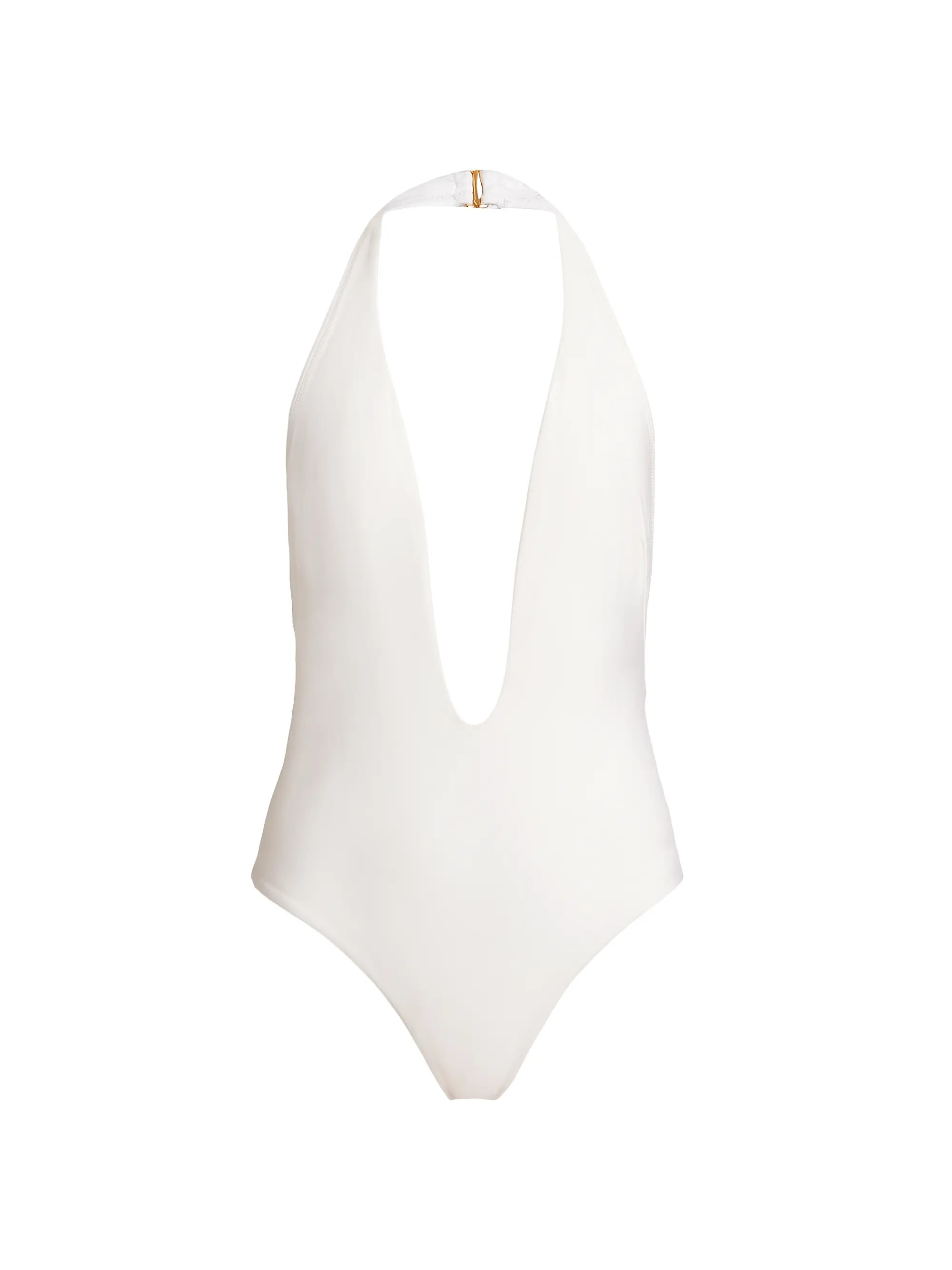 Echauffe Plunging V-Halterneck One-Piece Swimsuit | Saks Fifth Avenue