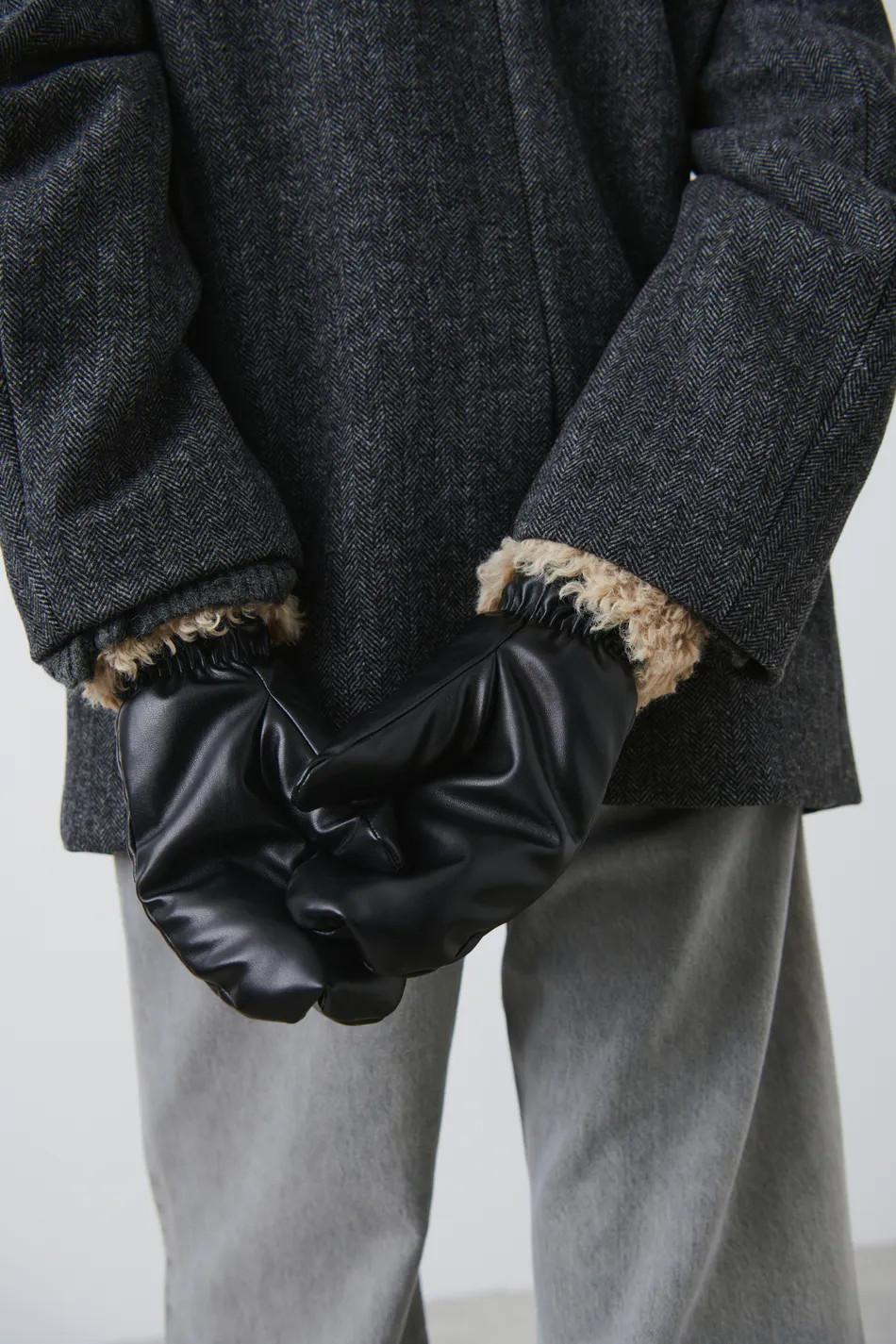 Pu mittens - Schwarz - Dame - Gina Tricot | Gina Tricot SE