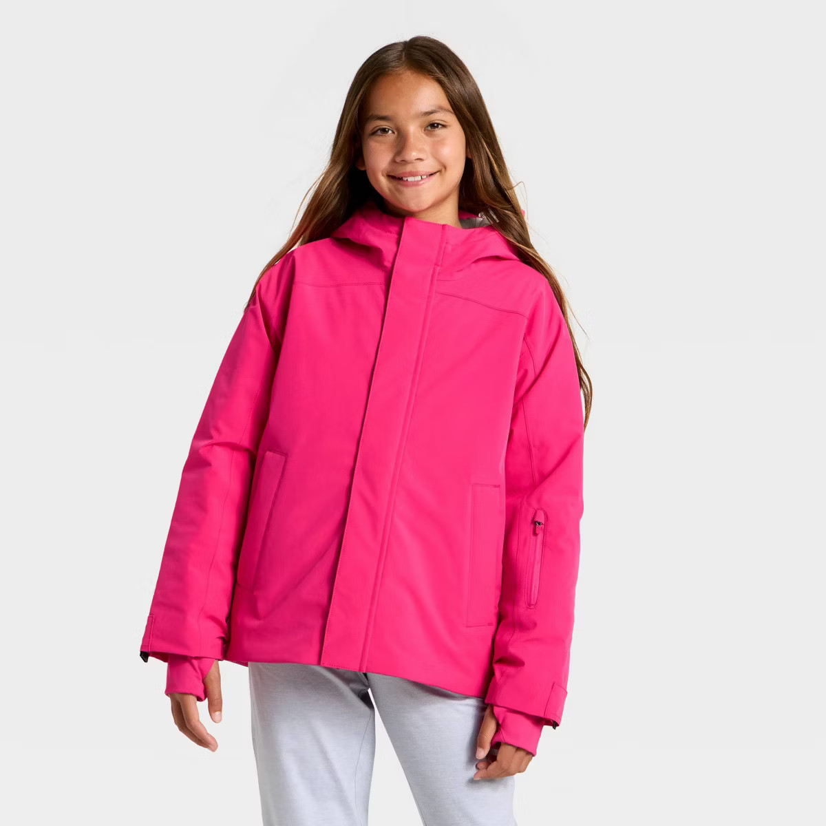Kids' Hooded Snowsport Jacket - All In Motion™ Black XS | Target