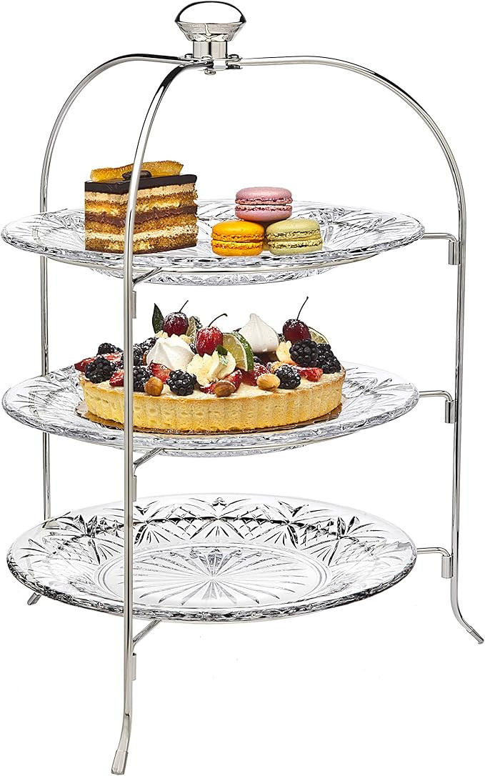 Godinger 3 Tiered Platter Stand - Dublin Crystal Collection | Amazon (US)
