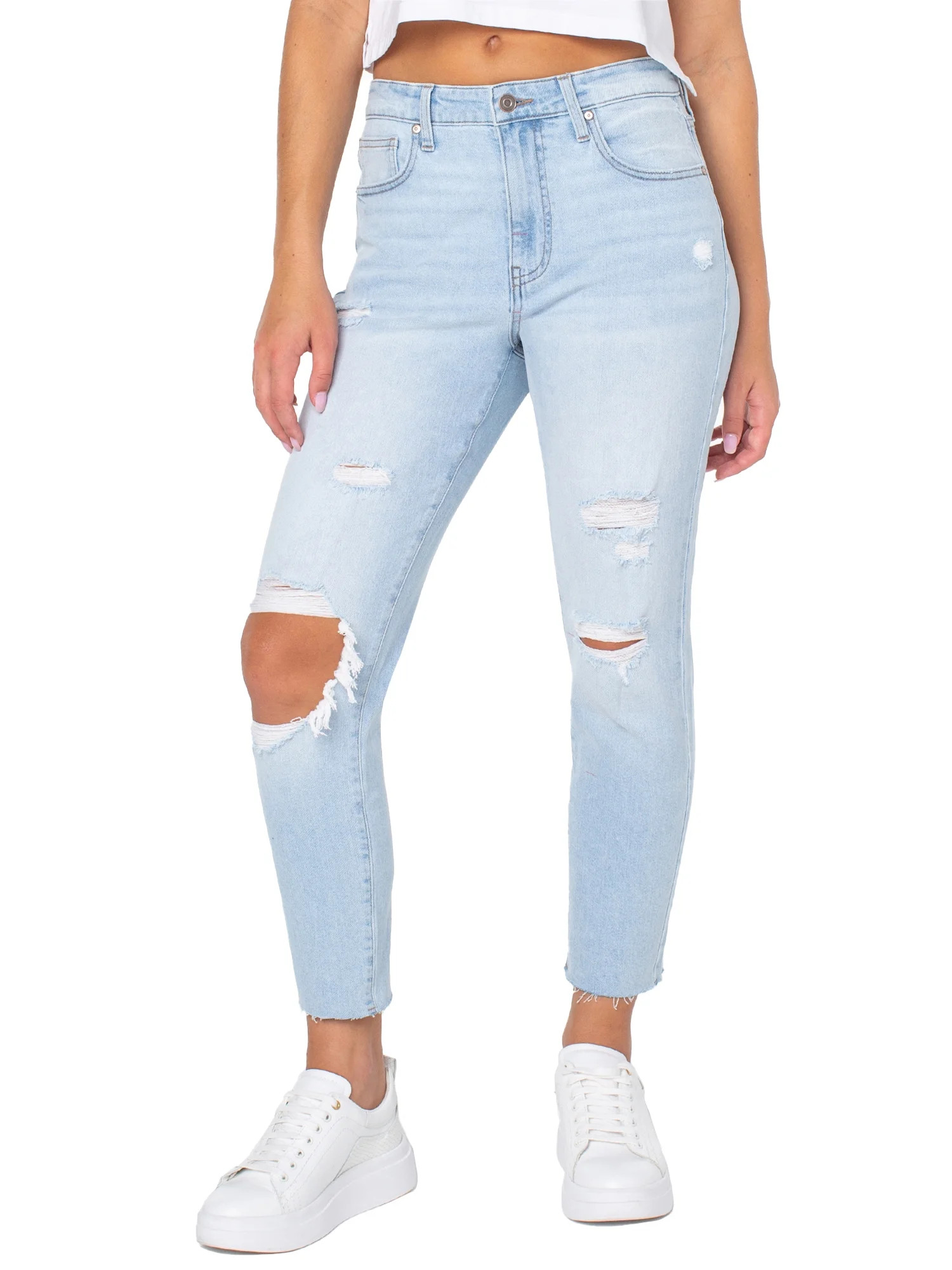 Celebrity Pink Women's Mom Jean - Walmart.com | Walmart (US)