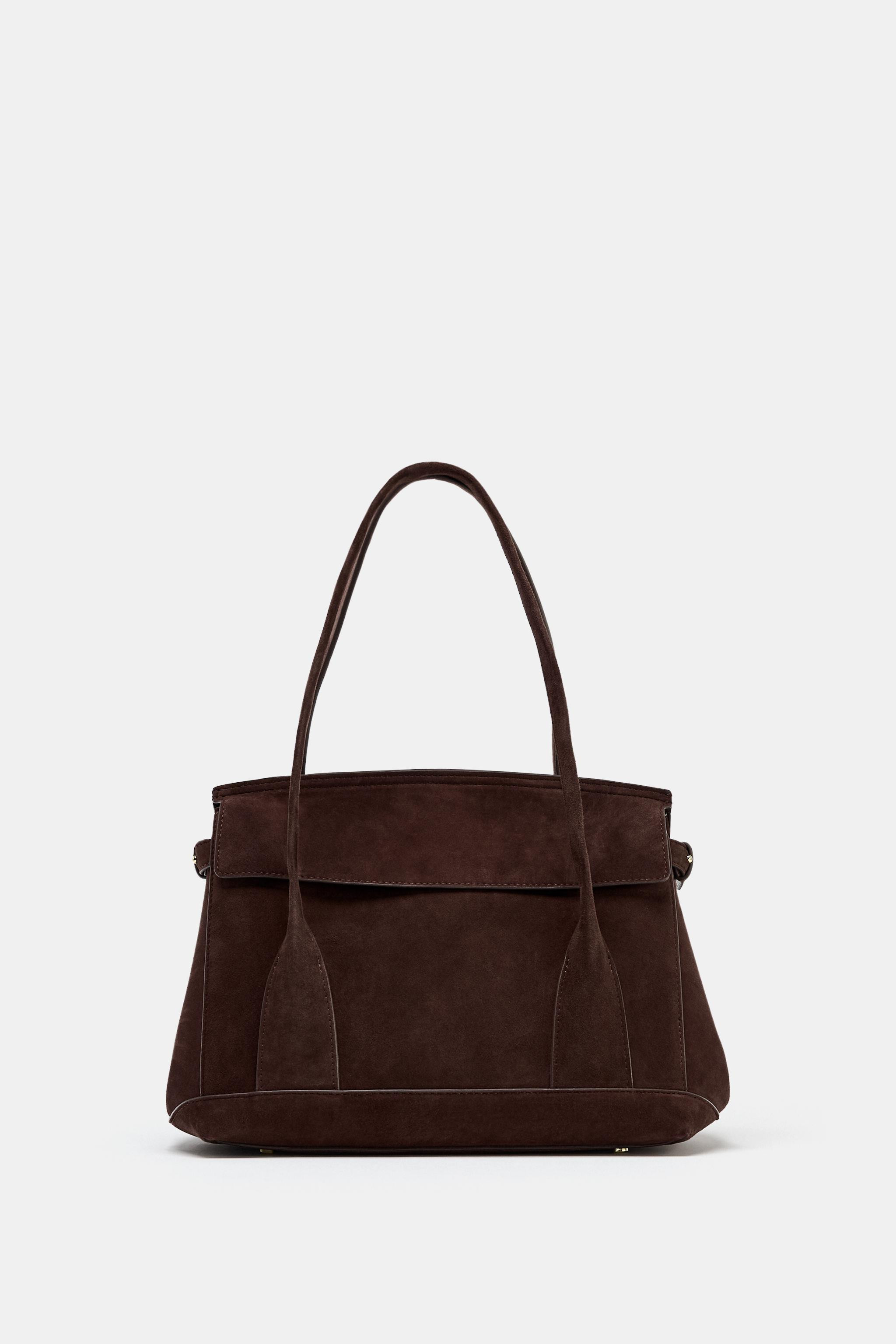 SPLIT LEATHER CITY BAG | Zara US