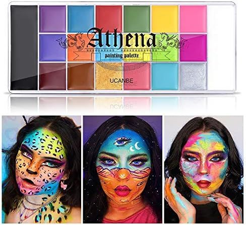 UCANBE Athena Face Body Paint Oil Palette, Professional Flash Non Toxic Safe Tattoo Halloween FX ... | Amazon (US)