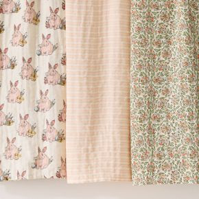 Pink Chicken Bunny Swaddle Set | West Elm (US)