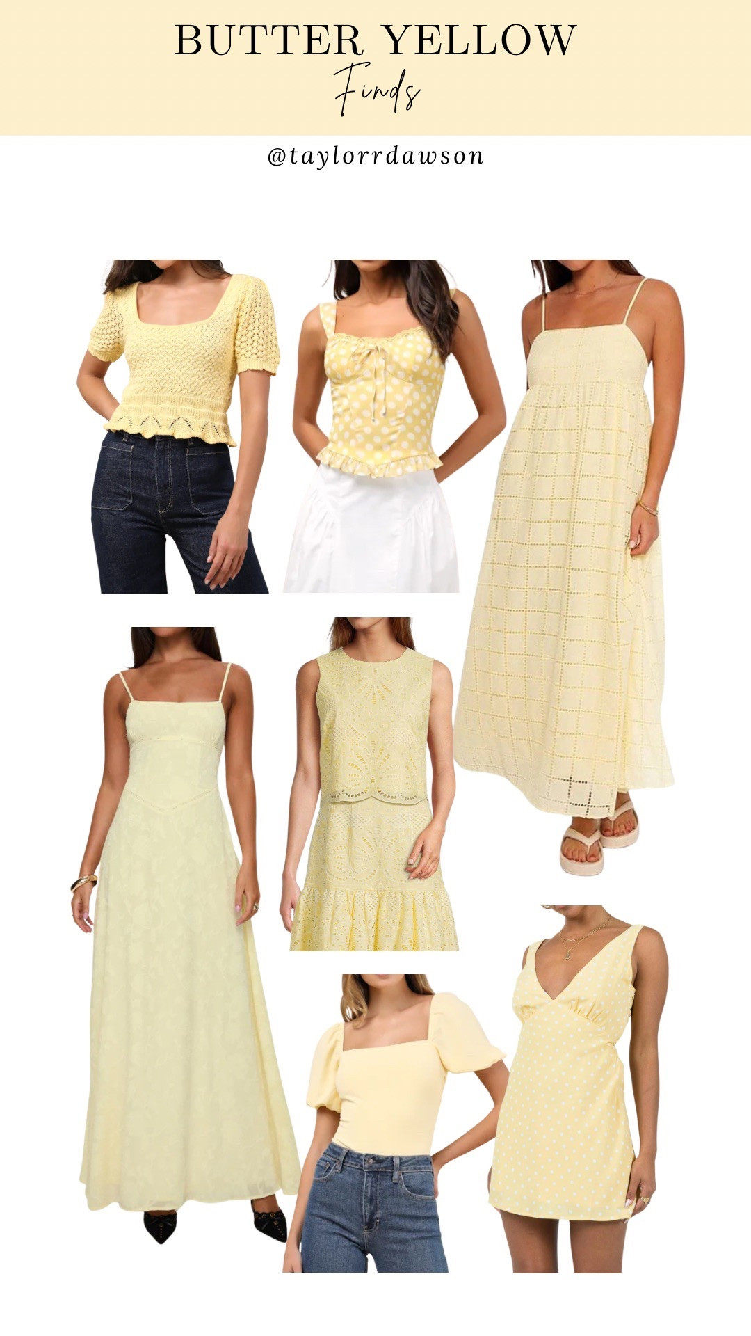 Butter yellow finds!

yellow, yellow dress, summer dress, beach dress, church dress, yellow top, yellow blouse, yellow polka dots 

#LTKFindsUnder100 #LTKStyleTip #LTKItBag