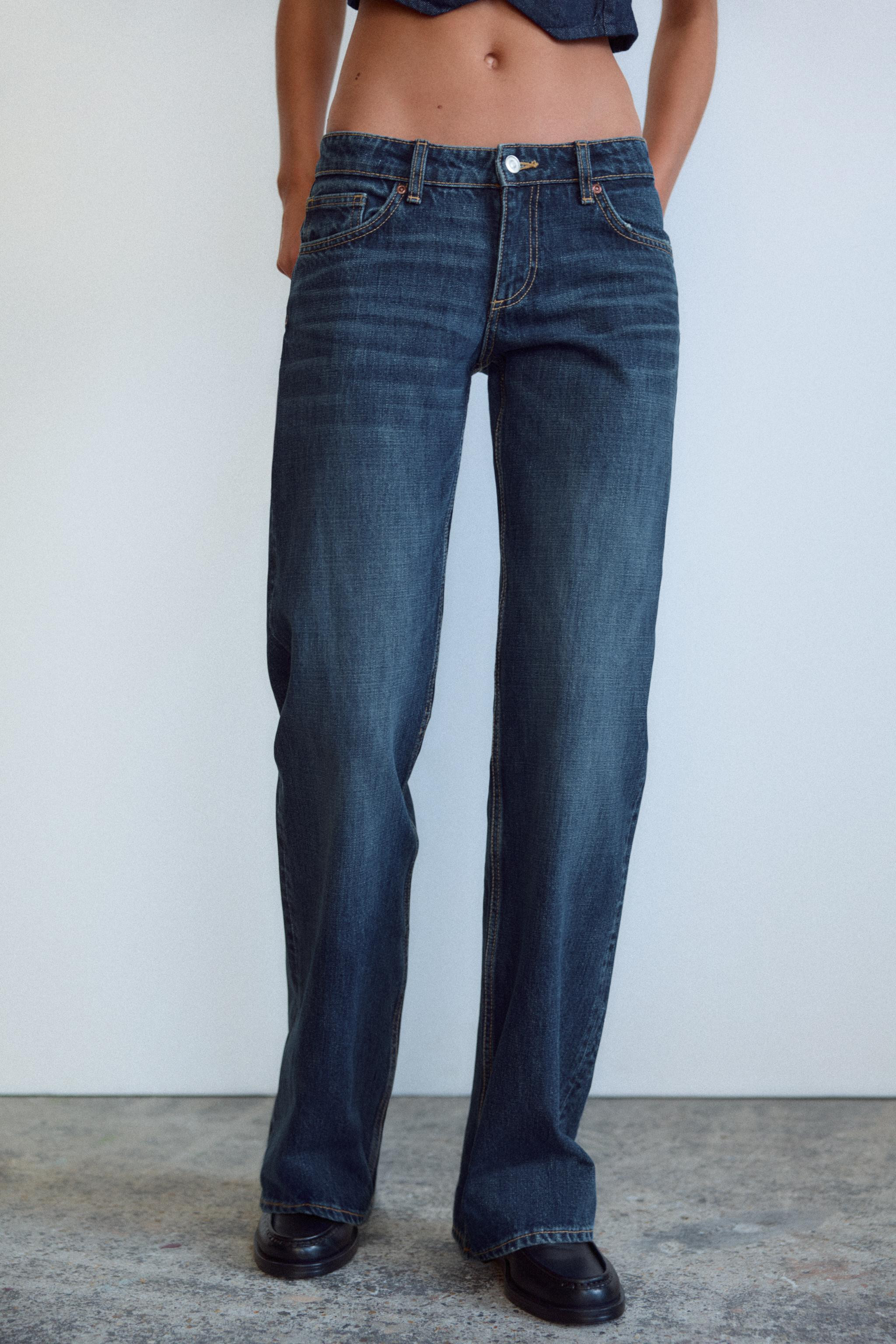 TRF LOW-RISE WIDE LEG JEANS | Zara US