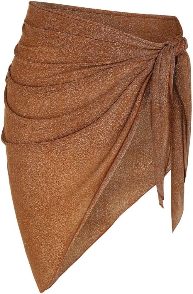 ZAFUL Women's Sarong Coverups Beach Wrap Sheer Bikini Wraps Chiffon Cover Ups for Swimwear | Amazon (US)