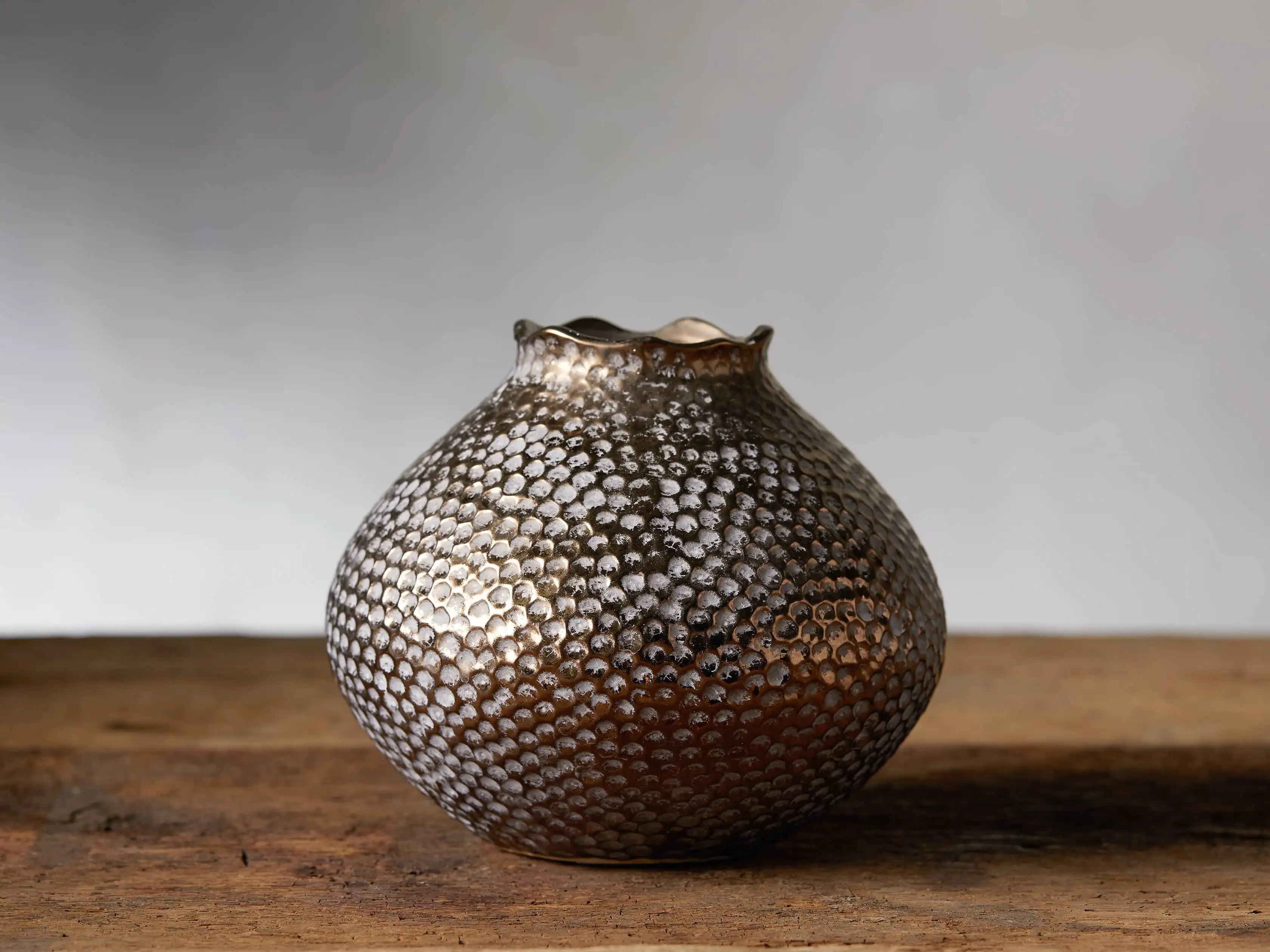 Eva Round Vase in Gold | Arhaus
