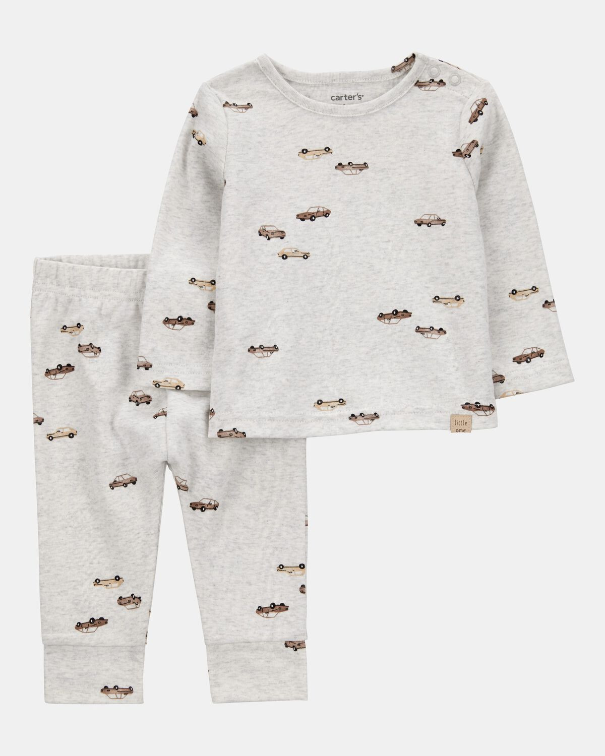 Baby 2-Piece Car Print Long-Sleeve Tee & Pant Set | Carter's Inc