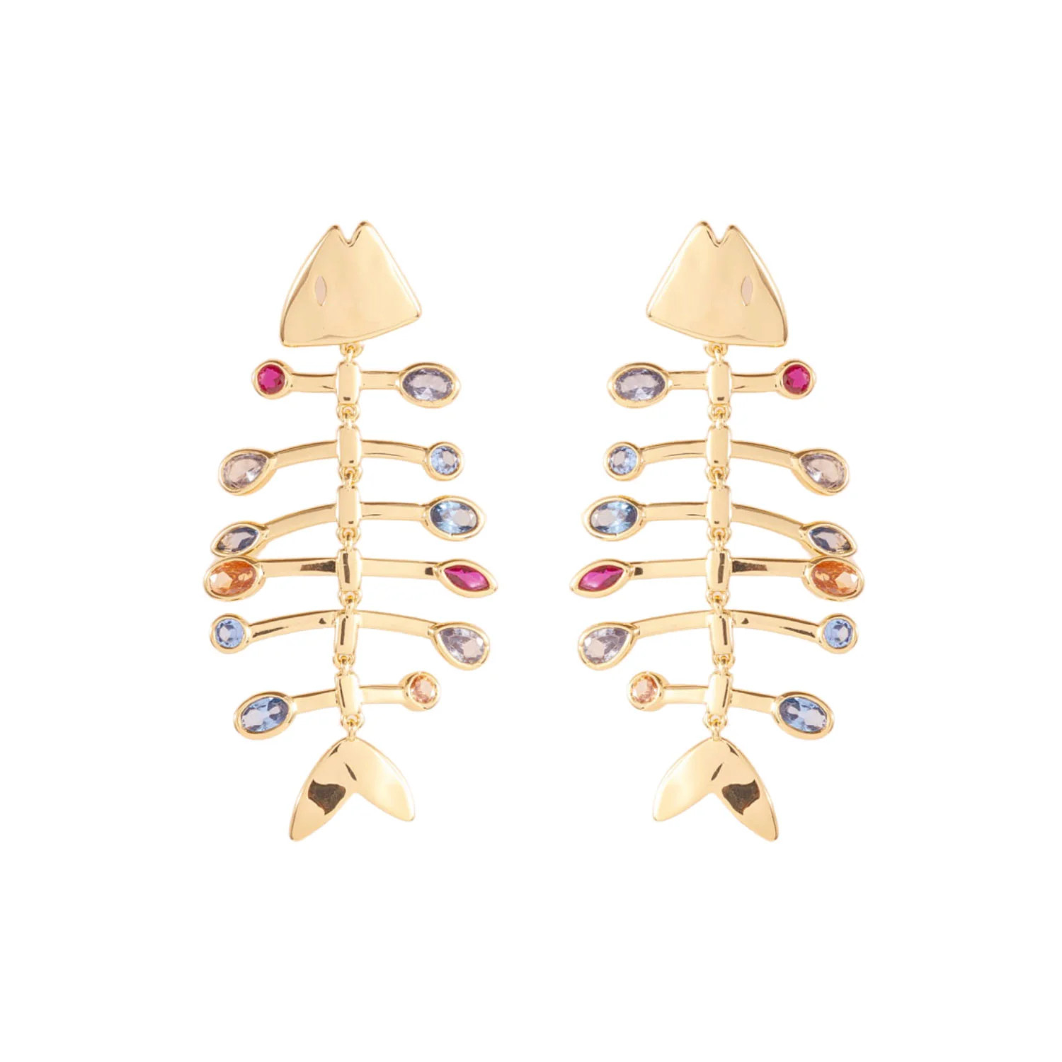 Josefina Earrings | Gold Fish-Shaped Statement Earrings | Mignonne Gavigan