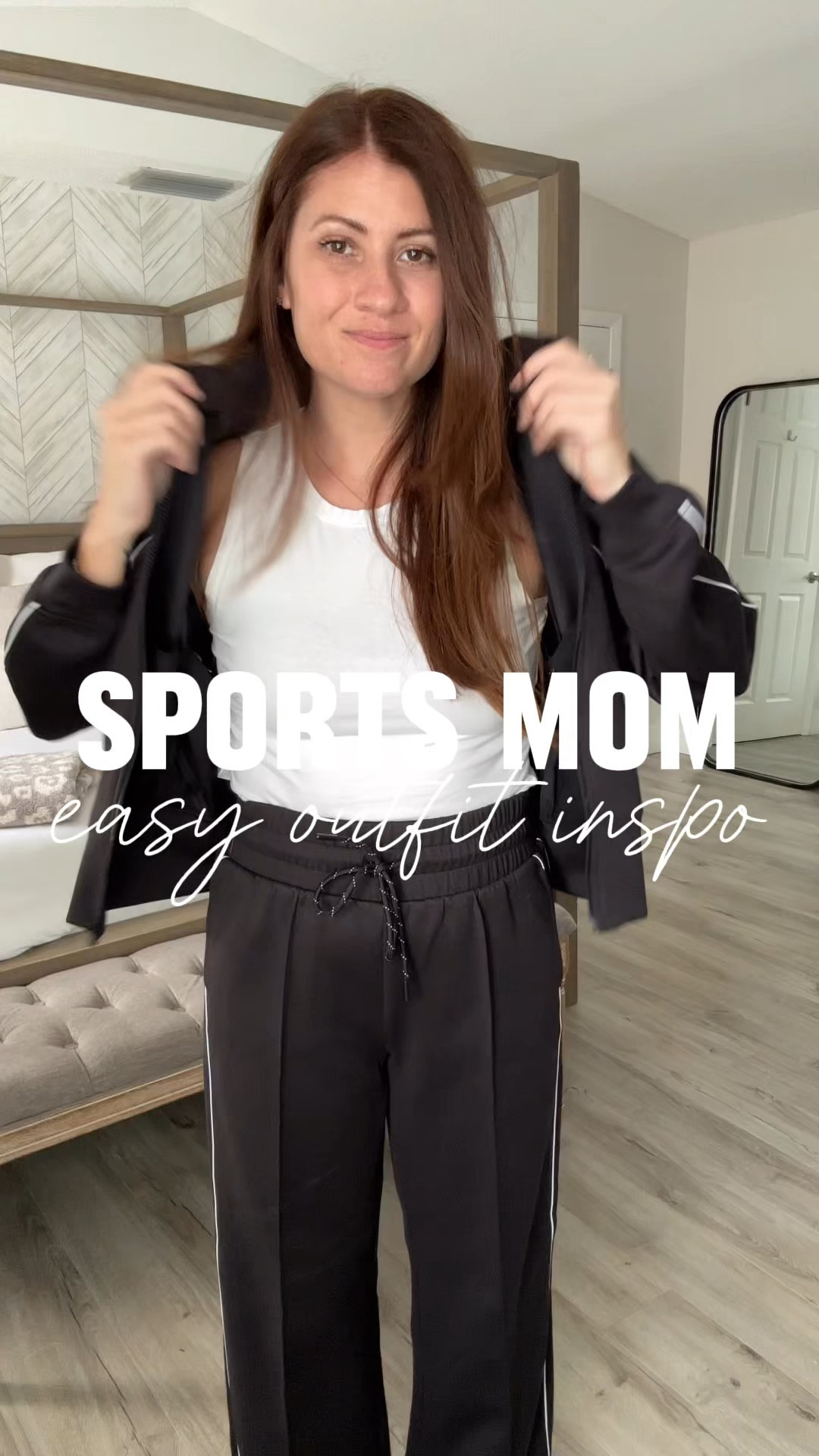 Calling all sports moms 📢⚽️🥅🏀⚾️🤸🏊🏼🎾🏐 I just found out new sports mom uniform 👏🏻 This adorable tracksuit is so comfy and also comes in another color option! Sold separately and each piece is only $20! Look chic and comfy while cheering along! 

Follow me for more affordable fashion and easy mom style! 

Wearing:
size medium in the top and smalls on the bottom! 

#LTKStyleTip #LTKActive #LTKOver40