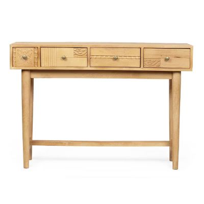 Warthen Boho Handcrafted 4 Drawer Console Table Natural - Christopher Knight Home | Target