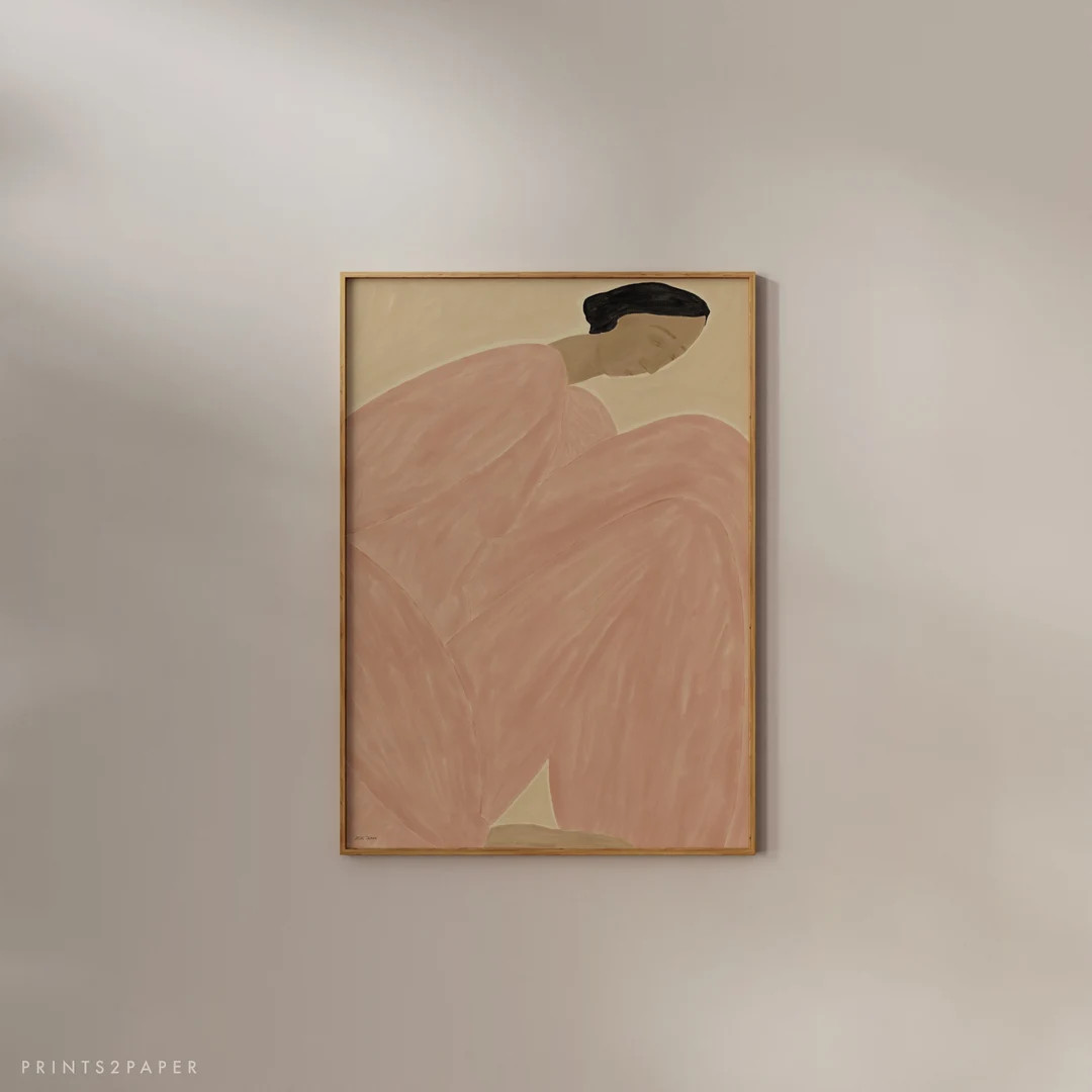 Abstract People Art, Mid Century Art, Modern Abstract Art, Abstract Wall Art, Minimalist Print, L... | Etsy (US)