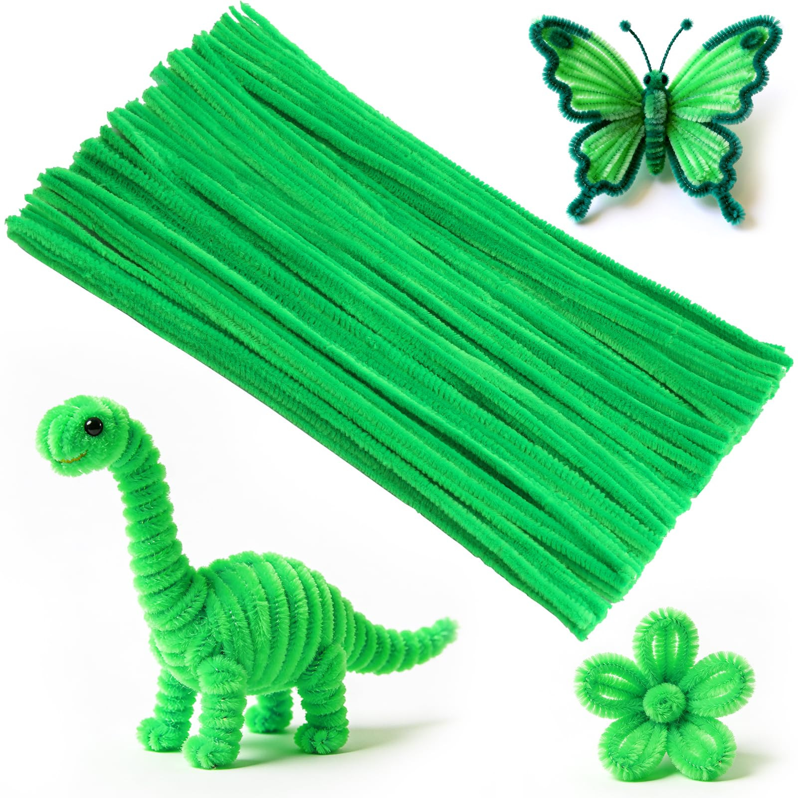 100Pcs Pipe Cleaners, Pipe Cleaners Craft, Creative DIY Hand Arts PipeCleaners Supplies for DIY B... | Amazon (US)