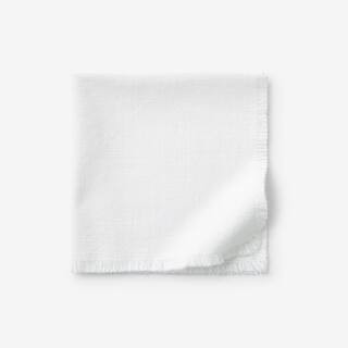 Company Cotton 19 in. W x 19 in. H White Solid Fringe Turkish Cotton Napkin (Set of 4) | The Home Depot