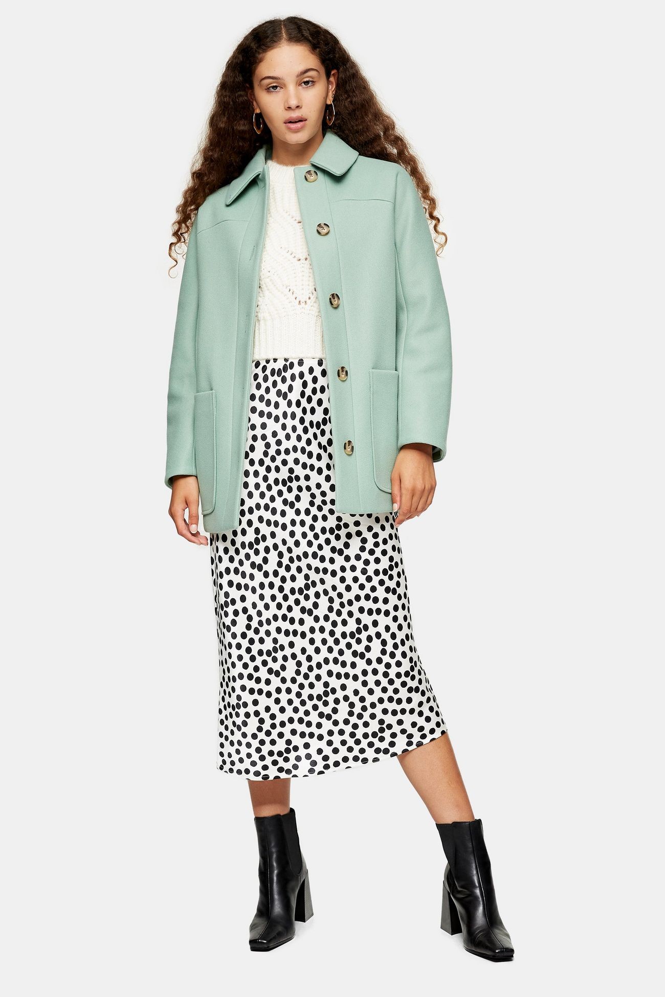 Sage Classic Shacket | Topshop UK
