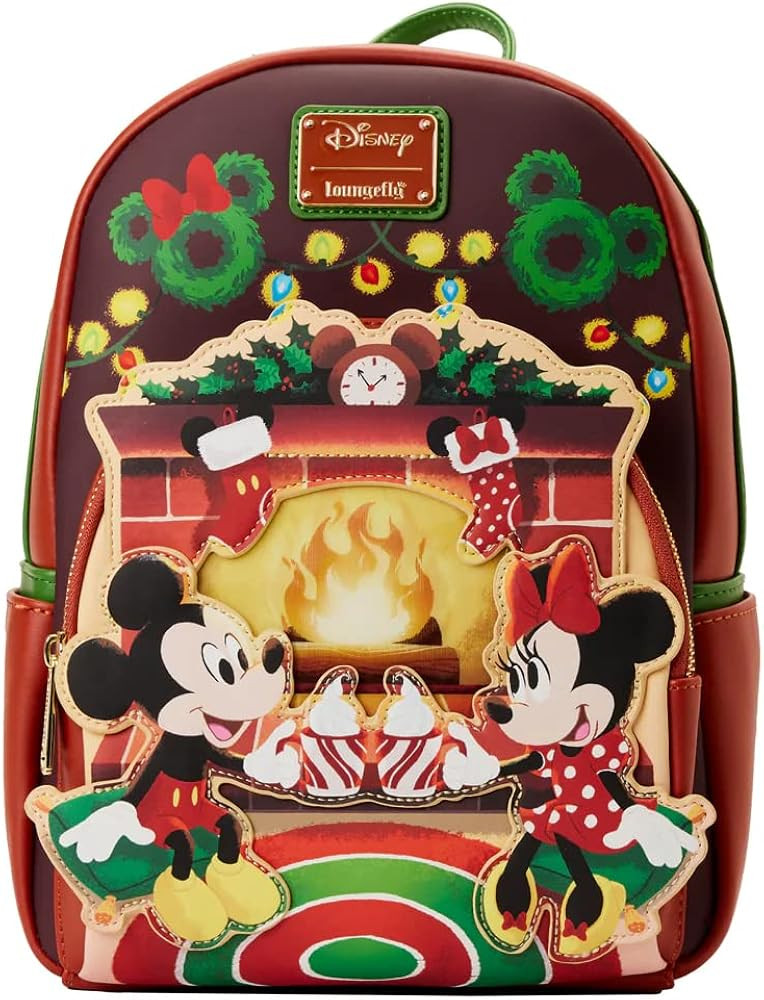 Loungefly Disney Mickey & Minnie Mouse Hot Cocoa Fire Place Women's Mini Backpack | Amazon (US)