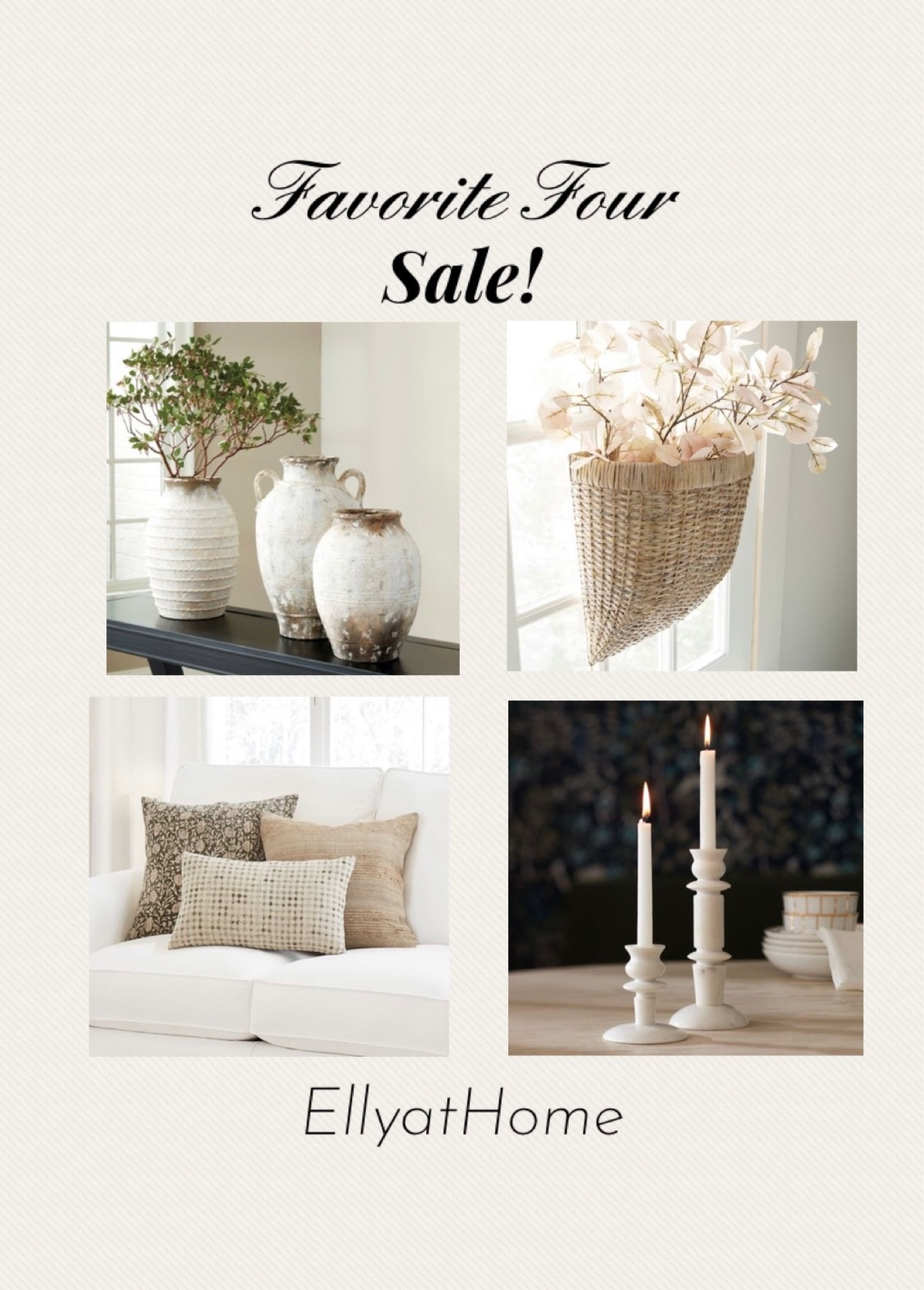 Favorite Four sales at Ballard Designs! Textured neutral vases, seaside hanging basket as seen in my home, throw pillows set, new marble candleholders. Shop more decor with the Sitewide sale! Labor Day sales, free shipping! Fall decor, home decor accessories. 

#LTKhome #LTKunder50 #LTKsalealert