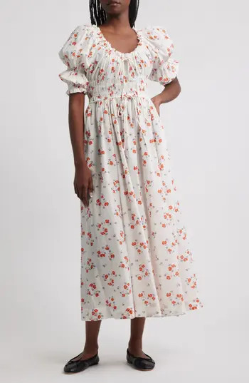 DÔEN Ischia Convertible Midi Dress in Poppy Field at Nordstrom Rack, Size Small | Nordstrom Rack