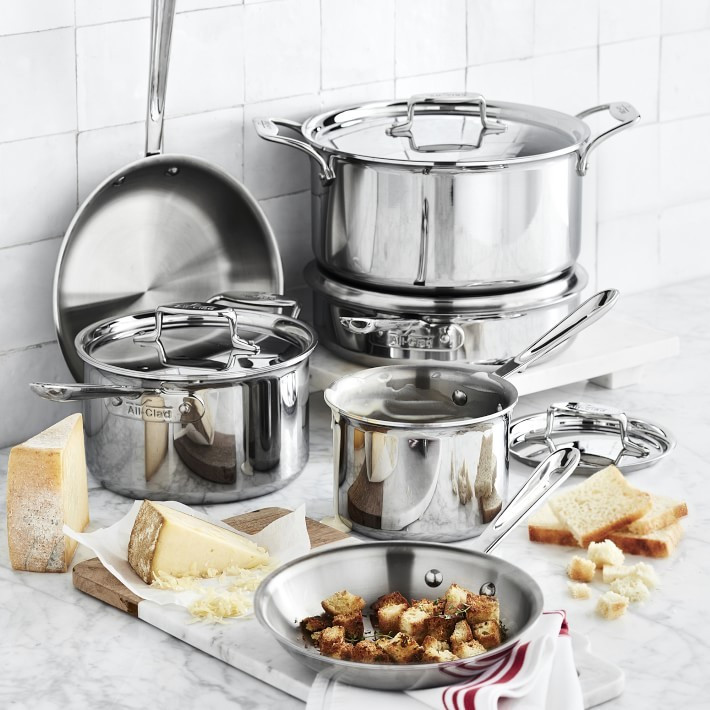 All-Clad d5 Stainless-Steel 10-Piece Cookware Set | Williams-Sonoma