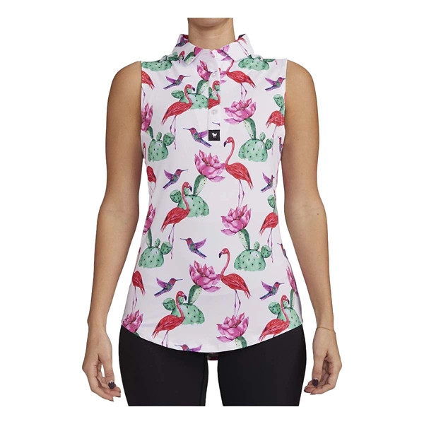 Women's Bad Birdie Flock With Me Sleeveless Golf Polo | Scheels